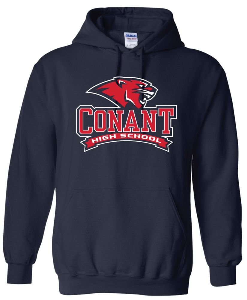 HSSN1b - Navy Official Conant Logo Hooded Sweatshirt