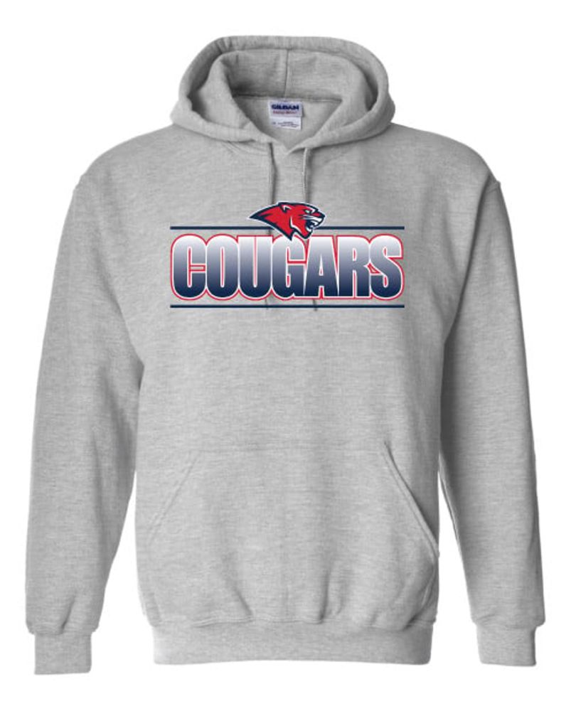 HSSG19 - Gray Fading Cougars Hooded Sweatshirt