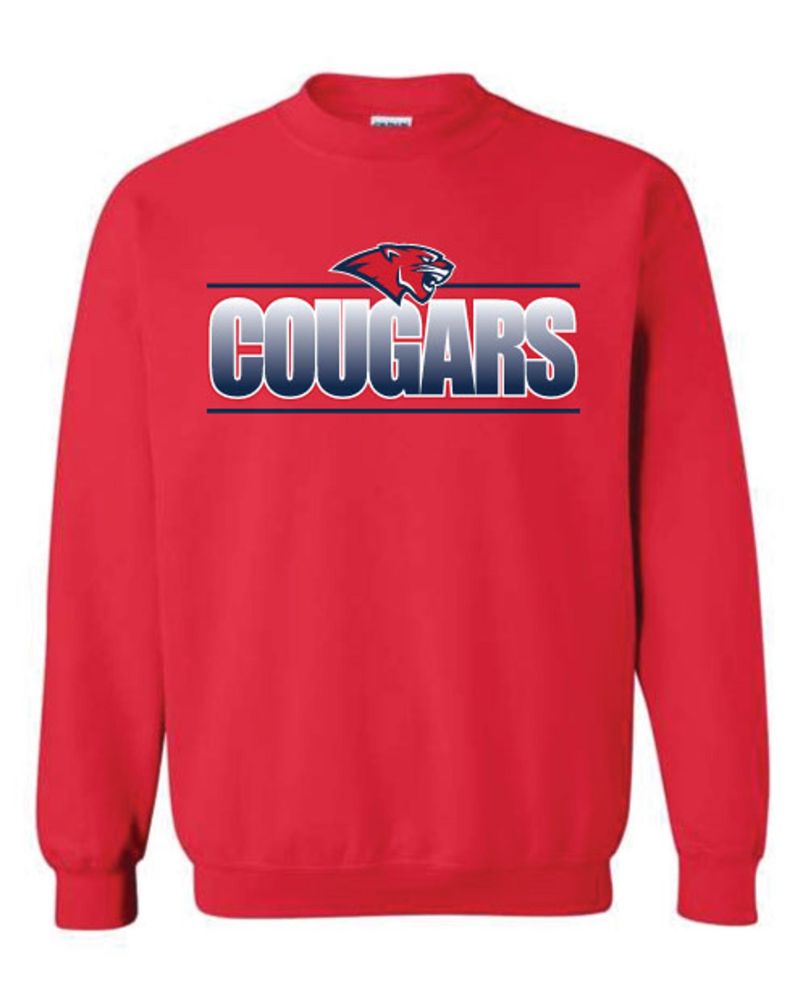 SSR19 - Red Fading Cougars Sweatshirt