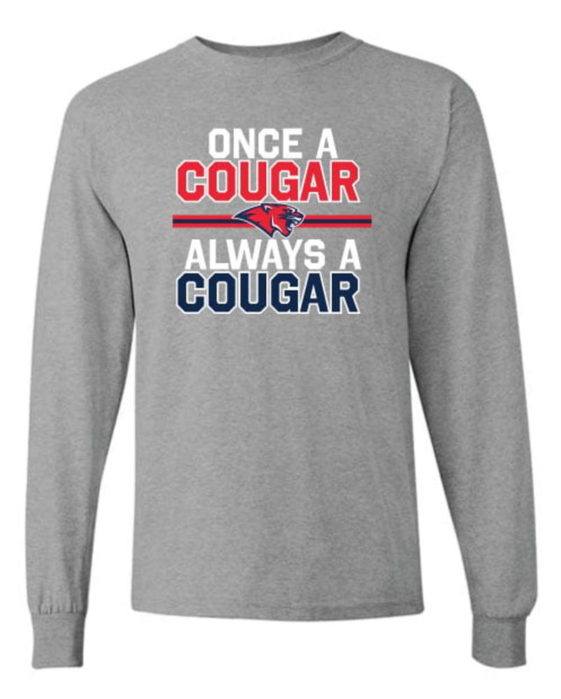 LTSG18 - Gray Once a Cougar, Always a Cougar Long Sleeve Shirt