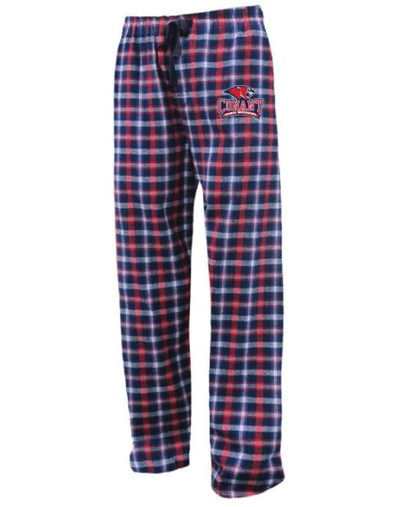 FPNRW - Red & Navy Flannel Pants with Conant logo